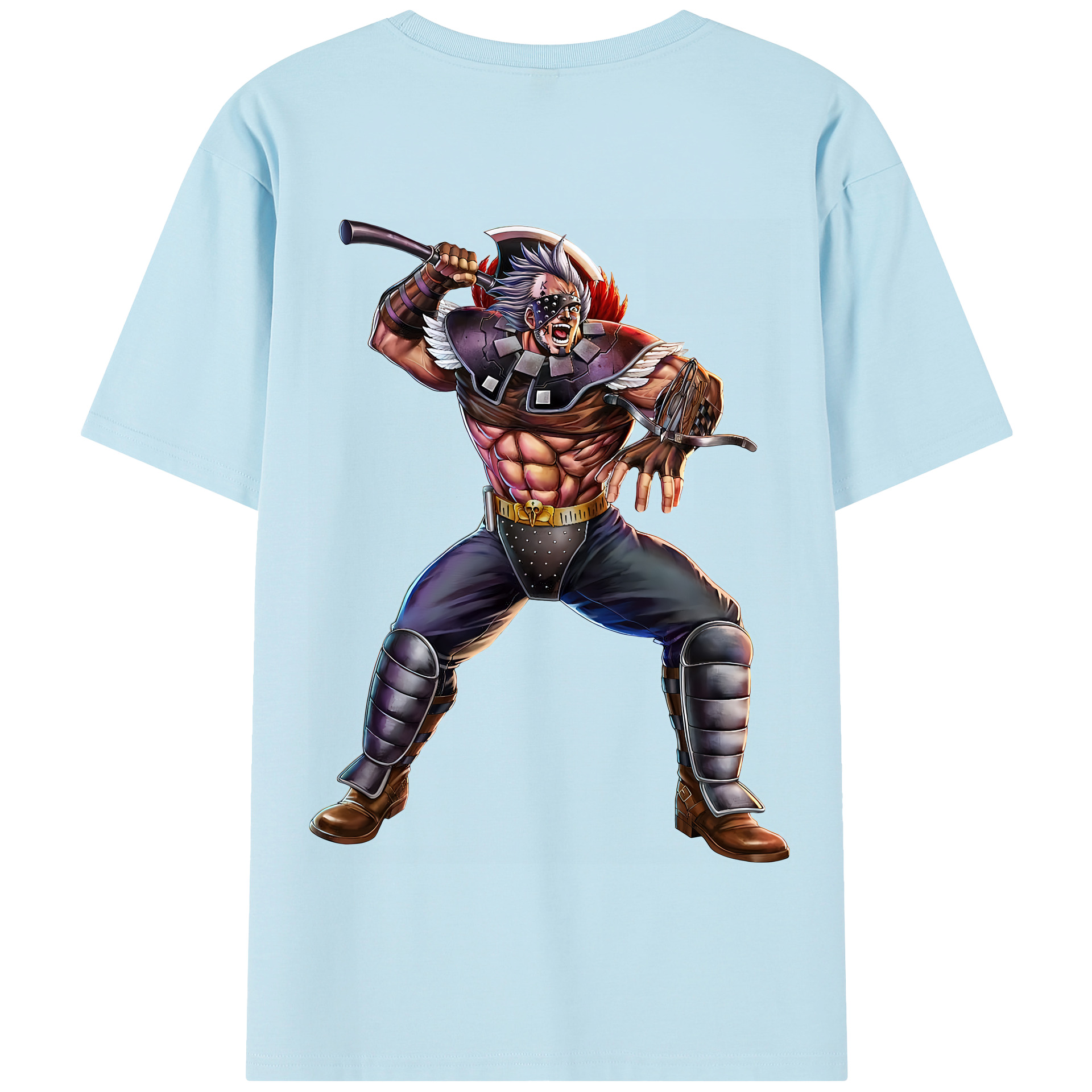 （画像用） 北斗の拳 Fist of the North Star 綿100％半袖Tシャツ（背面プリント）